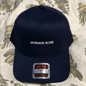 OTTO Navy Blue Jackson Rose Embroidered Baseball Cap